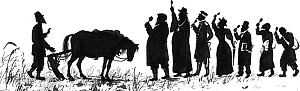 Иллюстрация к пословице «Один с сошкой, семеро с ложкой». Художник С. В. Животовский (1869-1936)