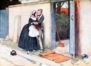 Ах, перестаньте, мистер Уэллер! Иллюстрация к роману Чарльза Диккенса «Посмертные записки Пиквикского клуба». Художник Сесил Олдин, 1910-1911 гг.