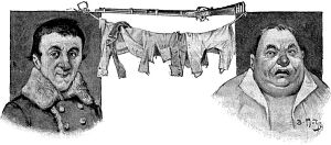 Заставка к «Повести о том, как поссорился Иван Иванович с Иваном Никифоровичем». Художник Пичугин Захар Ефимович, 1911 г.
