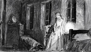 Соня Мармеладова и Родион Раскольников. Художник Дементий Алексеевич Шмаринов. Достоевский «Преступление и наказание».