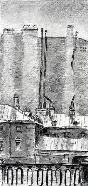 Часть четвертая. Иллюстрация к роману Ф. М. Достоевского «Преступление и наказание». Художник Д. А. Шмаринов
