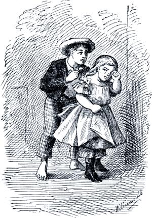 Тщетная просьба. Иллюстрация 1876 г. к 1-му изданию повести Марка Твена «Приключения Тома Сойера»