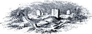 Кладбище. Иллюстрация 1876 г. к 1-му изданию повести Марка Твена «Приключения Тома Сойера»