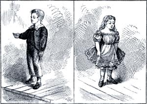 На экзамене. Иллюстрация 1876 г. к 1-му изданию повести Марка Твена «Приключения Тома Сойера»