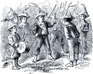 После боя. Иллюстрация 1876 г. к 1-му изданию повести Марка Твена «Приключения Тома Сойера»