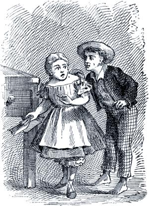 Поймана с поличным. Иллюстрация 1876 г. к 1-му изданию повести Марка Твена «Приключения Тома Сойера»