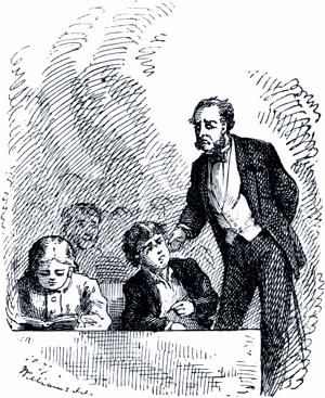 Прерваннре ухаживание. Иллюстрация 1876 г. к 1-му изданию повести Марка Твена «Приключения Тома Сойера»