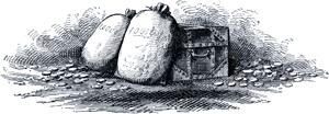 Сокровища. Иллюстрация 1876 г. к 1-му изданию повести Марка Твена «Приключения Тома Сойера»