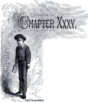 Приключения Тома Сойера. Глава XXXV. Гек преображенный.