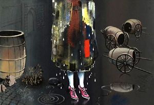 Промокшая принцесса. Иллюстрация Б. Гуревича к сказке Андерсена «Принцесса на горошине»