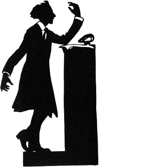 Портрет Андрея Белого. Из альбома «Силуэты современников. Поэты». Кругликова Елизавета Сергеевна, 1922.