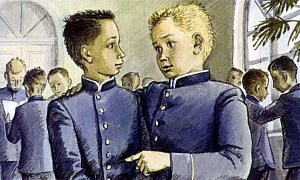 — Хочешь, я тебе обезьянку дам? Иллюстрация к рассказу Б. Житкова «Про обезьянку». Художник З. Смехов, 1975