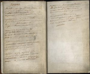 Автограф стихотворения «Пророк» в записной книжке М. Ю. Лермонтова, подаренной В. Ф. Одоевским. 1841