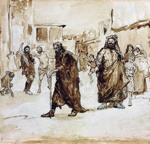 Пророк, 1890. Репин. Иллюстрация к одноименному стиху Лермонтова