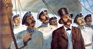 Все замерли от страха. Иллюстрация В. Штаркина к рассказу Л. Н. Толстого «Прыжок»