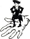 Конец главы I (часть II). Иллюстрация к роману Джонатана Свифта «Путешествия Гулливера». Художник Артур Рэкхэм, 1899 г.