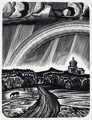 Разбуди меня завтра рано... Гравюра А. М. Колчанова, 1977