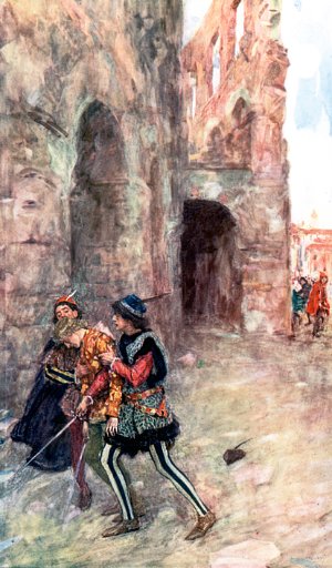 После боя. Иллюстрация Уильяма Хатерелла (1912 г.) к трагедии Уильяма Шекспира «Ромео и Джульетта» (1595 г.)