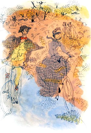 Собственник. Часть третья. I. Показания миссис Мак-Эндер. Иллюстрация к произведению Джона Голсуорси «Сага о Форсайтах». Художник Энтони Гросс, 1950