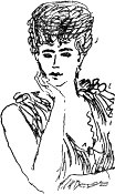 В петле. Часть первая. XIV. Сомсу становится ясно, чего он хочет. Заставка к произведению Джона Голсуорси «Сага о Форсайтах». Художник Энтони Гросс, 1950