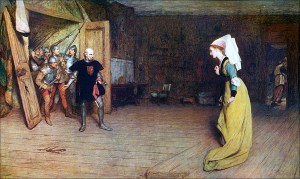 Тальбот встречает графиню Овернскую. Иллюстрация к пьесе Уильяма Шекспира «Генрих VI (часть первая)». Художник Уильям Куиллер Орчардсон (1832-1910)