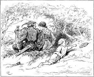 Королева Маргарита. Иль, как змея, с блестящей, пестрой кожей, свернувшаяся под цветами, жалит ребенка, что прельщен ее красой. Иллюстрация к пьесе Уильяма Шекспира «Генрих VI (часть вторая)». Художник Гордон Браун, 1906 г.