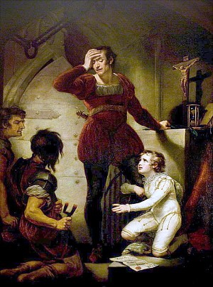 «Король Иоанн», акт IV, сцена 1, Хьюберт и Артур (из цикла о Бойделле), Джеймс Норткот (1789)