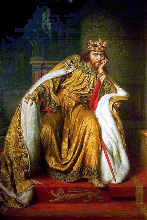 Король Иоанн (1590): театральный актер Герберт Бирбом Три (1852–1917) в роли одноименного монарха. (Чарльз А. Бухель, 1900)