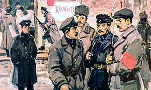 — Ну, из своих кого-нибудь, кто под руку подвернется. Иллюстрация к повести Аркадия Гайдара «Школа». Художник В. Шевченко, 1972