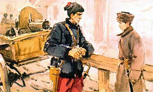 — Не ври! Никто из вас там не был. Где прошатались это время? Иллюстрация к повести Аркадия Гайдара «Школа». Художник В. Шевченко, 1972