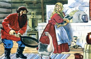 Иллюстрация А. Гончаровой к русской народной сказке «Диво дивное, чудо чудное»