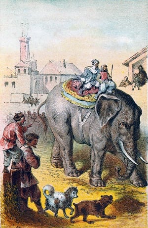 Слон и Моська. Художник Рудольф Казимирович Жуковский, 1863