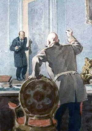 Смерть чиновника. Иллюстрации к рассказам А. П. Чехова. Художник Васильев Валентин Федорович, до 1982 г.