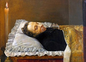 Пушкин в гробу. Худ. А. А. Козлов. 1837