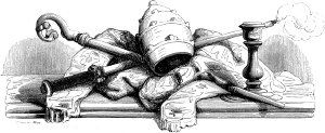 Собор Парижской Богоматери. Книга вторая. III. Besos para colpes. Заставка к главе романа Виктора Гюго. Издание 1844 г.