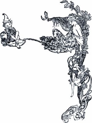 Действие первое. Явление I. Иллюстрация Артура Рэкема (1908) к комедии Уильяма Шекспира «Сон в летнюю ночь» (1595/96)