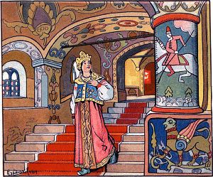 Царевна. Иллюстрация В. Курдюмова к сказке Жуковского «Спящая царевна»