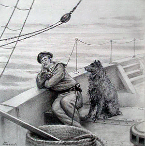 Рассказ Станюковича «Куцый» с иллюстрациями Богатова, 1900-е гг.
