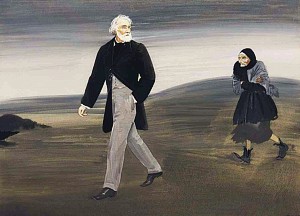 Тургенев и старуха. Иллюстрация к стихотворению в прозе «Старуха». Художник П.&nbsp;Ф.&nbsp;Строев,  1933 г.