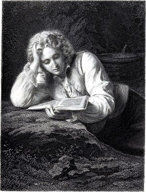 Вертер. Гравюра к роману И. В. Гёте «Страдания юного Вертера». Издание 1885 г. с иллюстрациями лучших немецких художников.