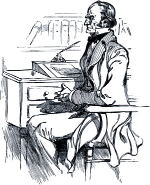 Мистер Аттерсон. Иллюстрация Чарльза Реймонда Маколея (1904) к роману Роберта Льюиса Стивенсона «Странная история доктора Джекила и мистера Хайда» (1885)