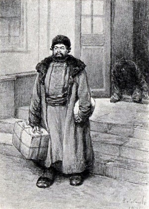 Рассказ Л. Толстого «Корней Васильев», 1905. Художник К. Лебедев, 1911