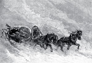 Иллюстрация Н. Каразина к повести Л. Толстого «Метель». 1879 г.