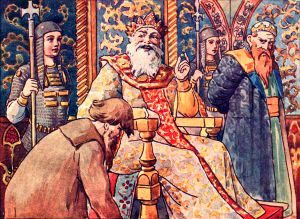 Иллюстрация П. П. Гославского к сказке Л. Н. Толстого «Награда»
