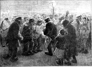 Афанасьев Алексей Федорович. Сцена у ночлежного дома. Л. Н. Толстой. Что же нам делать? 1892.