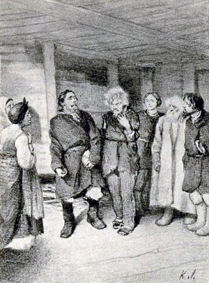 Комедия Л. Н. Толстого «От ней все качества». Художник К. Лебедев, конец ХIХ-начало ХХ века
