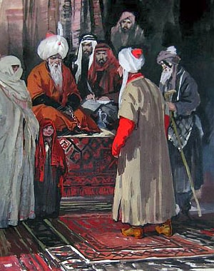 Иллюстрация к сказке Л. Н. Толстого «Праведный судья». Художник Ращектаев Никифор Андреевич, 1970-е гг.