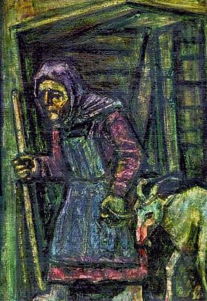 Подати. Иллюстрация к повести Л. Н. Толстого «Три дня в деревне». Мулляр Фаэтель Лазаревич, 1977-1978 гг.