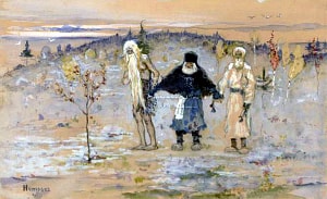 Три старца. Художник Нестеров Михаил Васильевич, 1890 г.