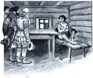 Иллюстрация 1908 г. А. В. Моравова к сказке Толстого «Царь и рубашка»